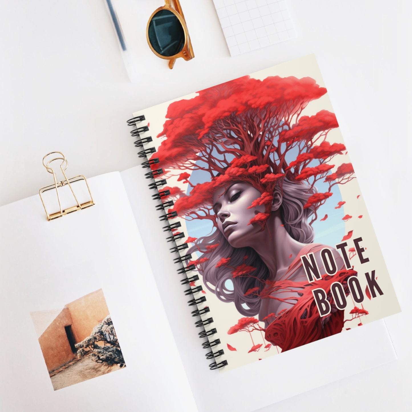 Spiral Adventure and Exploration themed notebook - Ruled Line