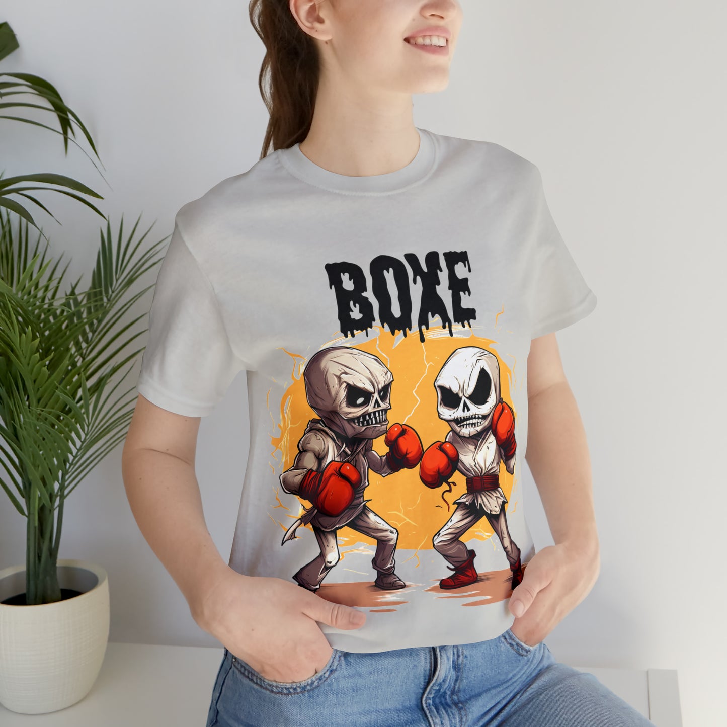Halloween Boxing Unisex Jersey Short Sleeve Tee
