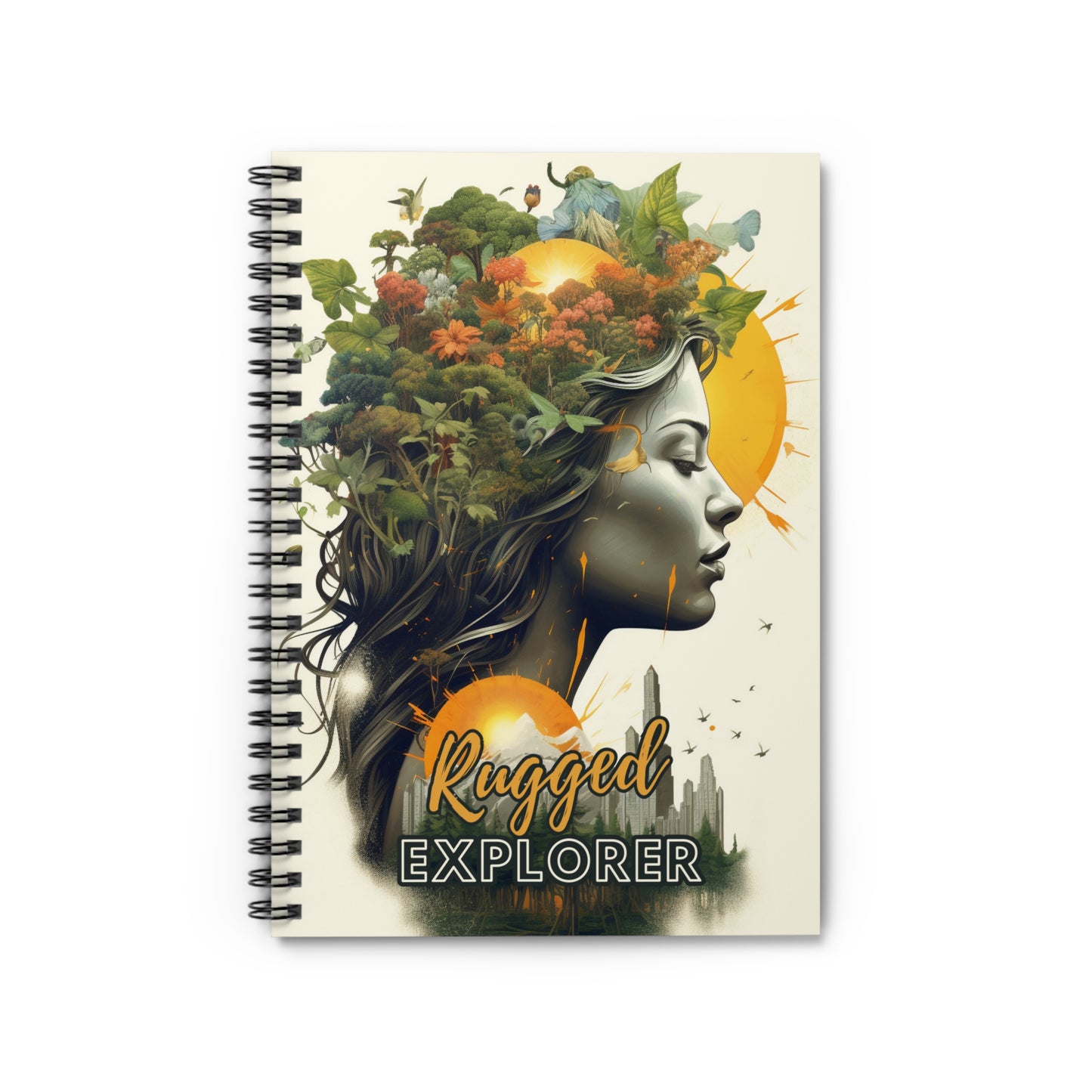 Spiral Adventure and Exploration themed notebook - Ruled Line