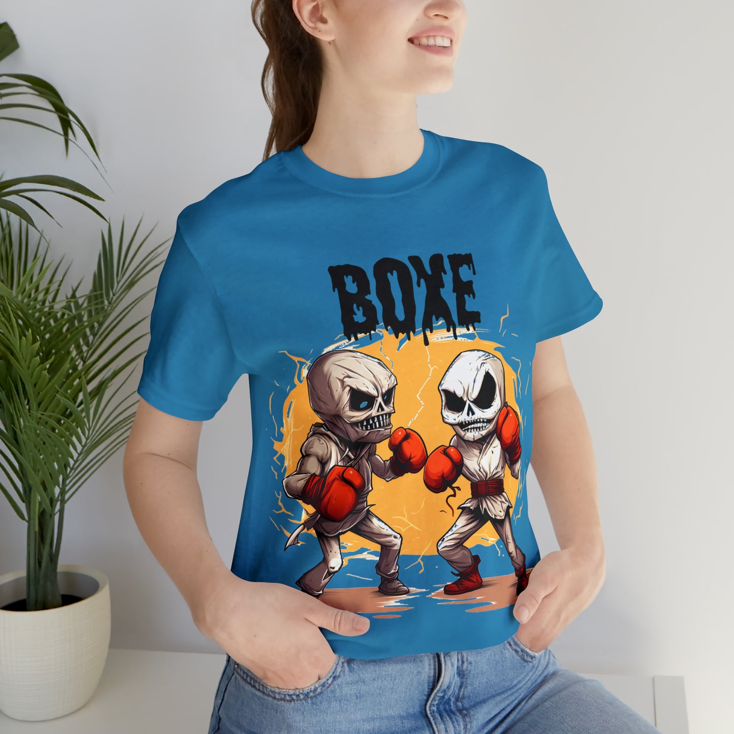 Halloween Boxing Unisex Jersey Short Sleeve Tee