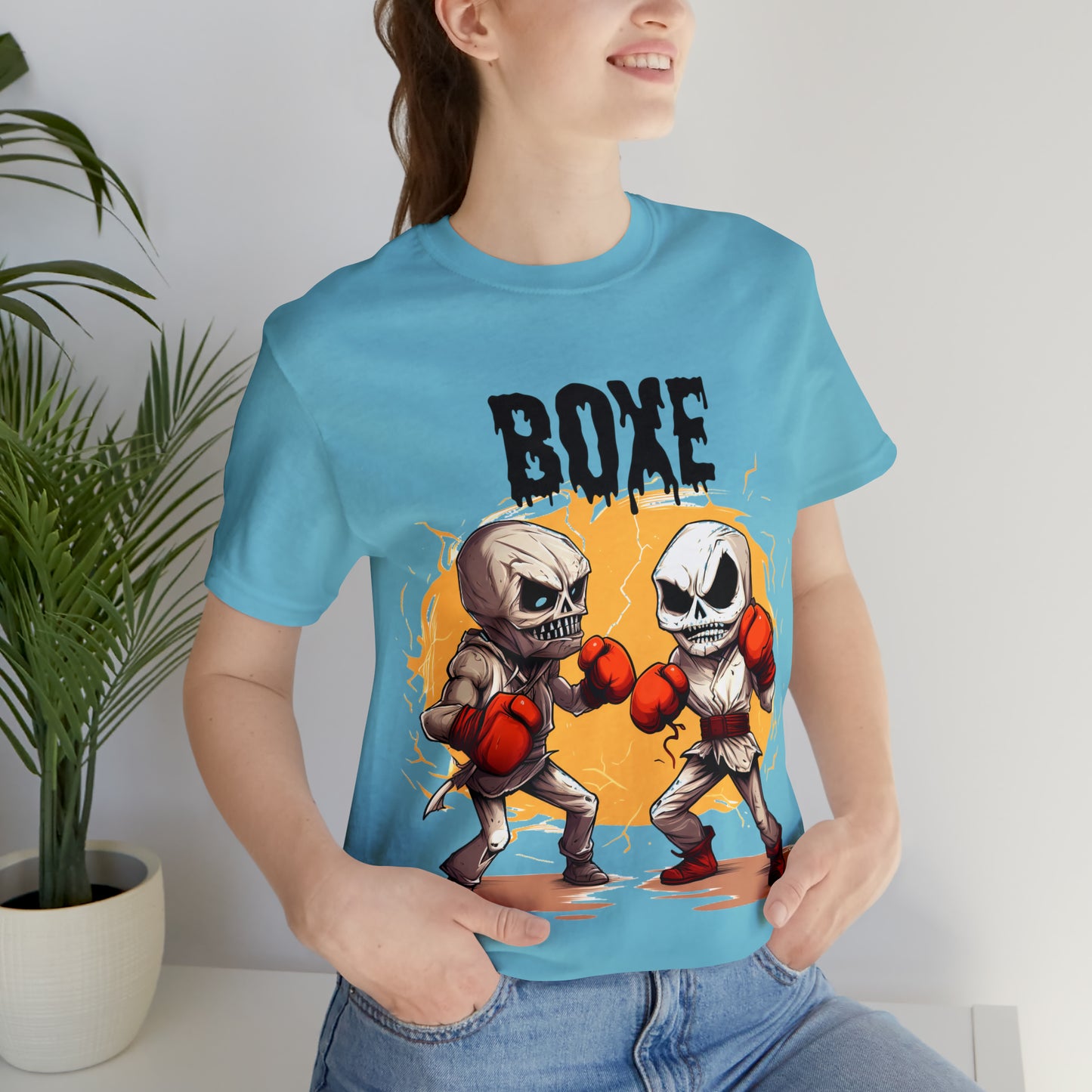 Halloween Boxing Unisex Jersey Short Sleeve Tee