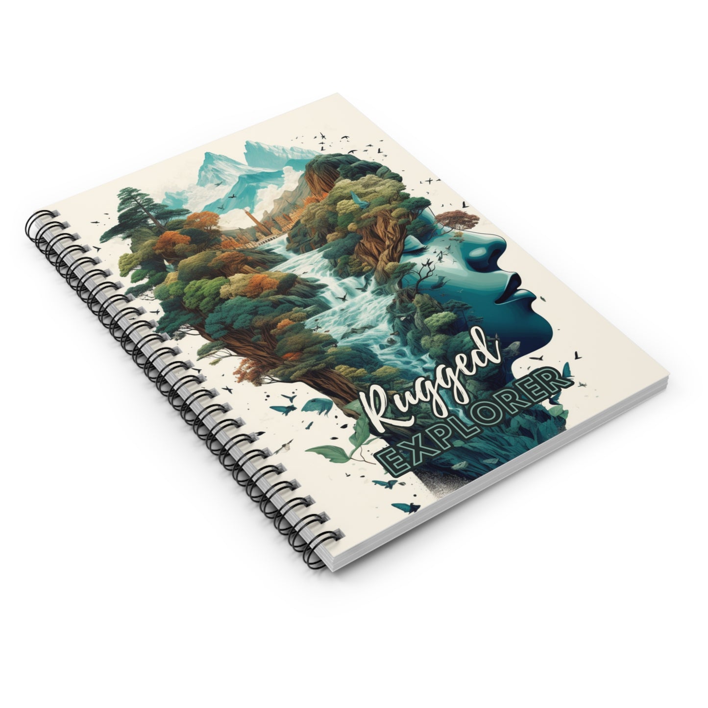 Spiral Adventure and Exploration themed notebook - Ruled Line