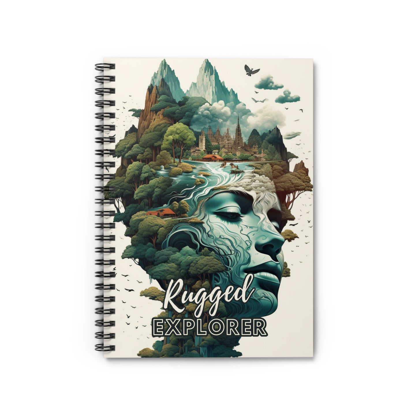 Spiral Adventure and Exploration themed notebook - Ruled Line