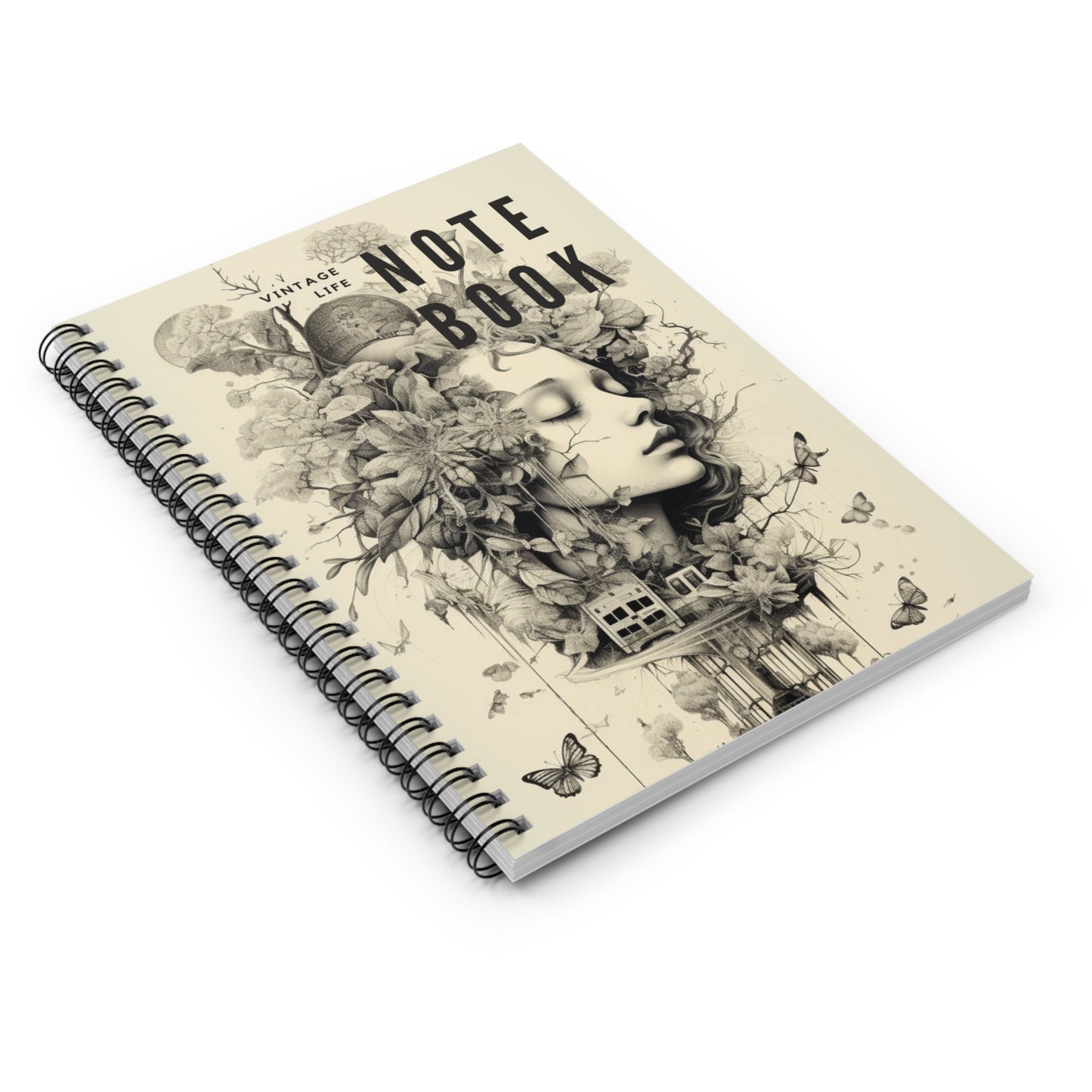 Vintage woman notebook - Ruled Line