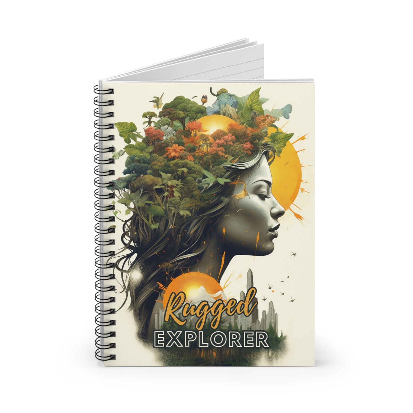 Spiral Adventure and Exploration themed notebook - Ruled Line