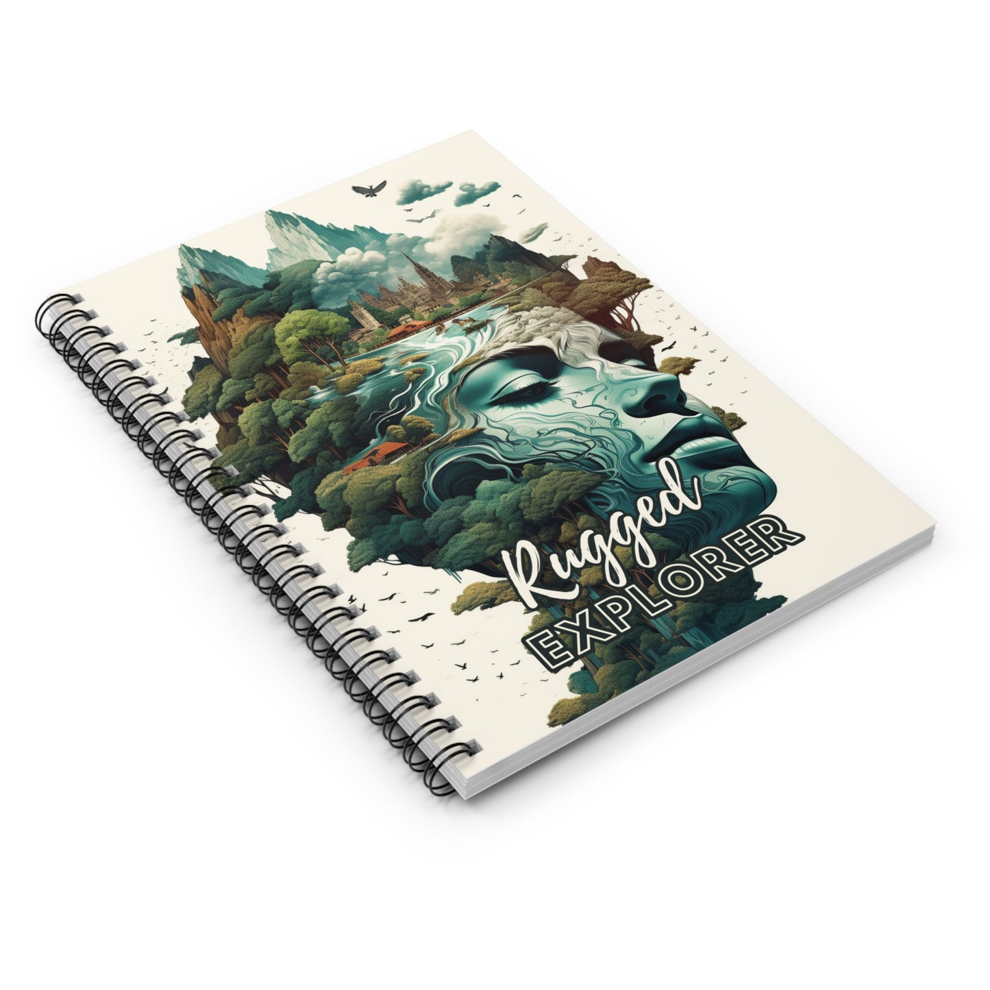 Spiral Adventure and Exploration themed notebook - Ruled Line
