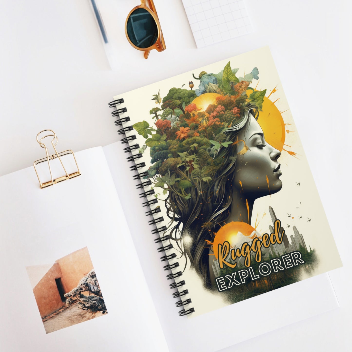 Spiral Adventure and Exploration themed notebook - Ruled Line