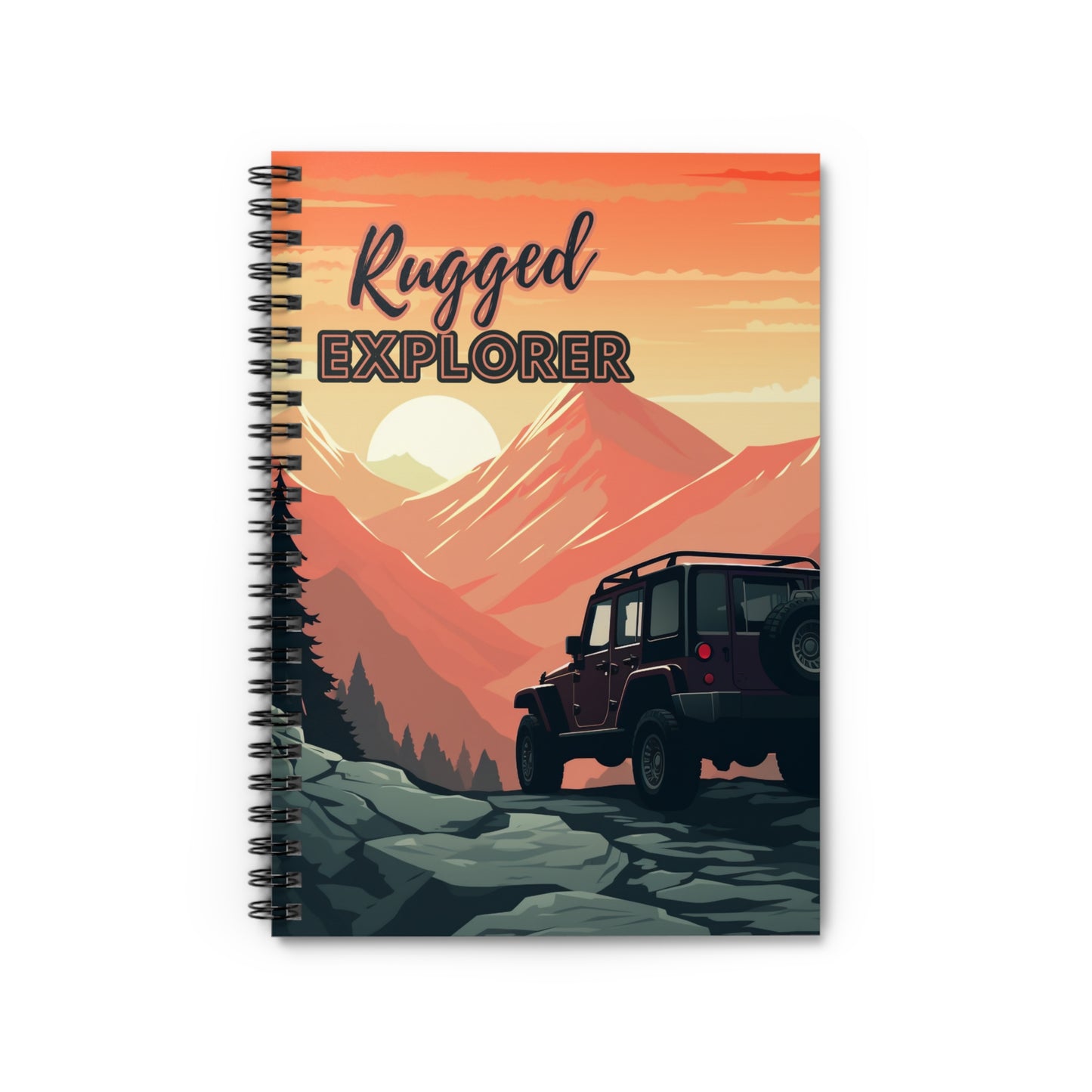 Spiral Adventure and Exploration themed notebook - Ruled Line
