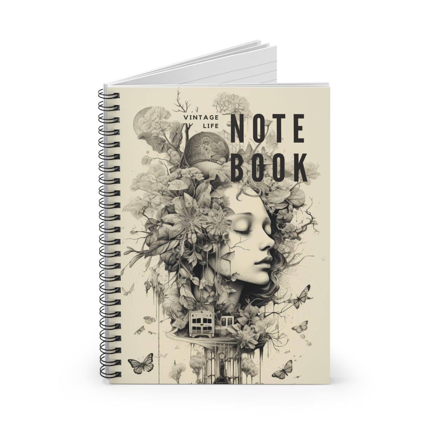 Vintage woman notebook - Ruled Line