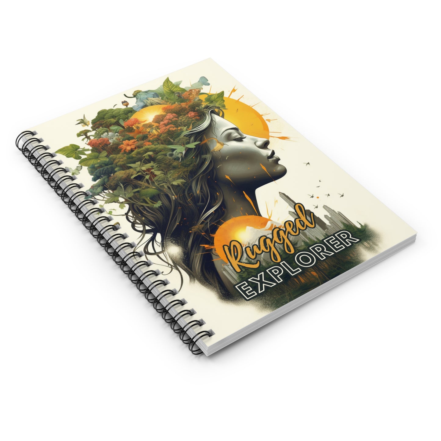 Spiral Adventure and Exploration themed notebook - Ruled Line