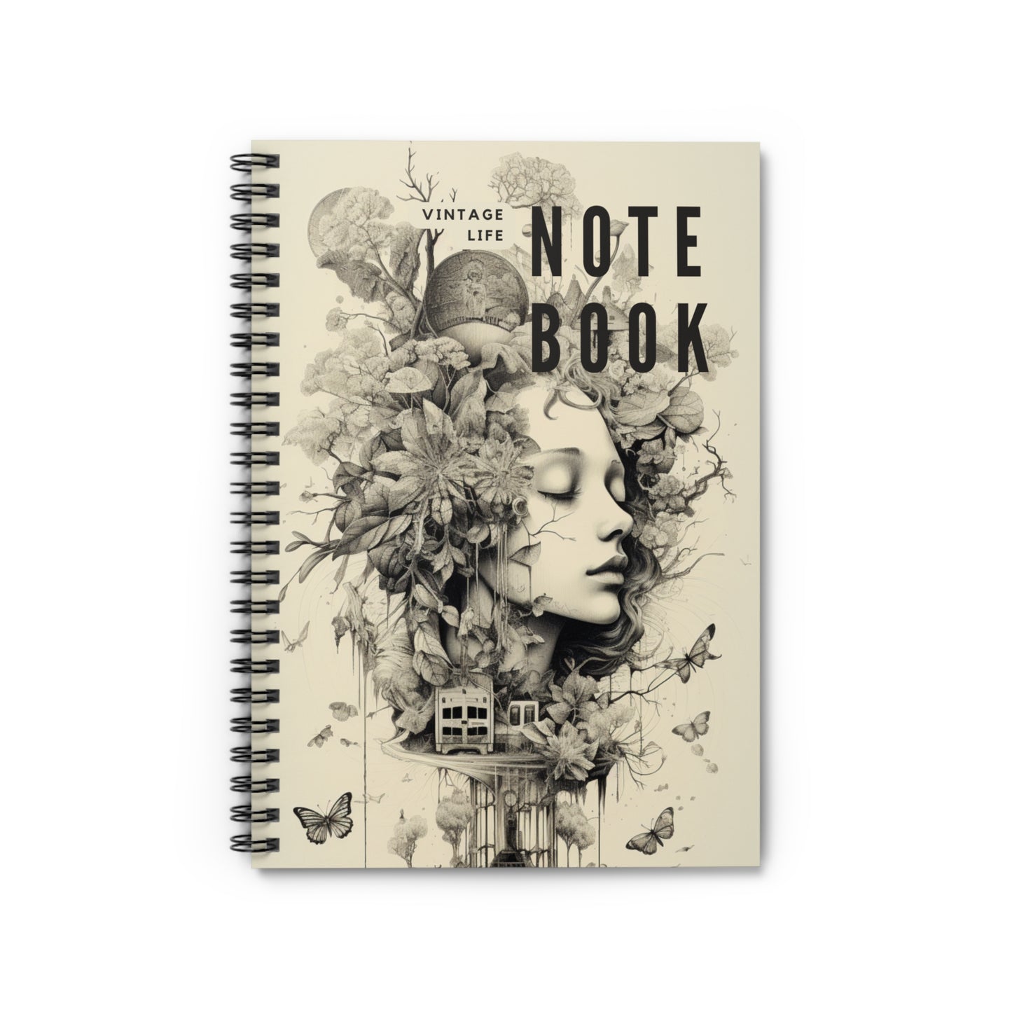 Vintage woman notebook - Ruled Line