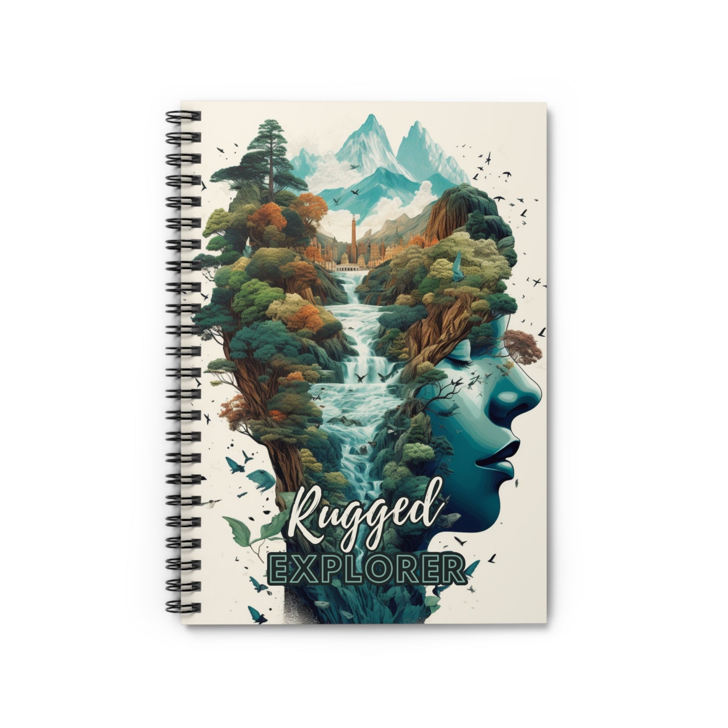 Spiral Adventure and Exploration themed notebook - Ruled Line