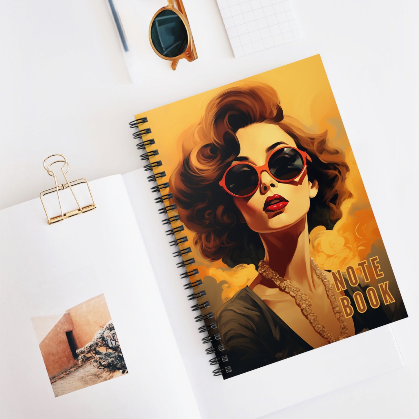 Vintage woman notebook - Ruled Line